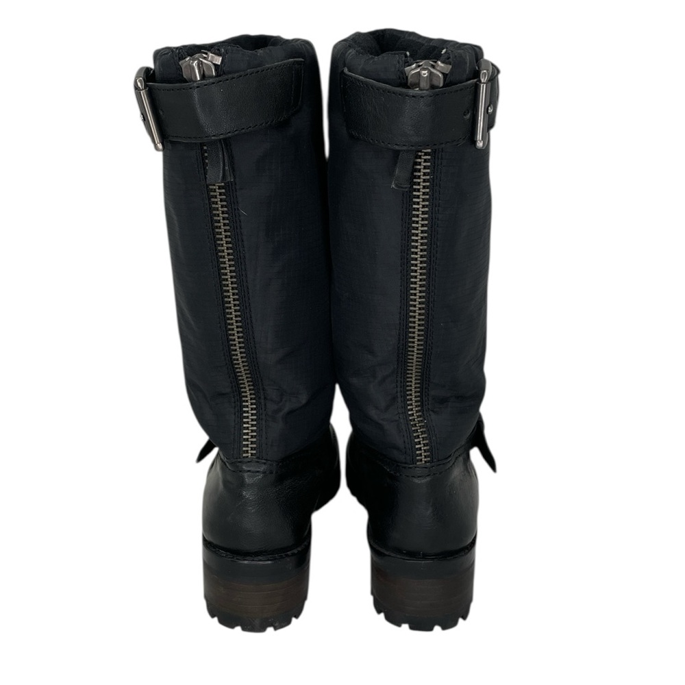 Coach Women's Black Boots Betsie Mid Calf Leather Nylon Lug Sole Size 6.5 - Picture 5 of 11